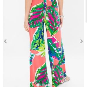 WaterColor Tropical Palazzo Pants. Size 2= size 12